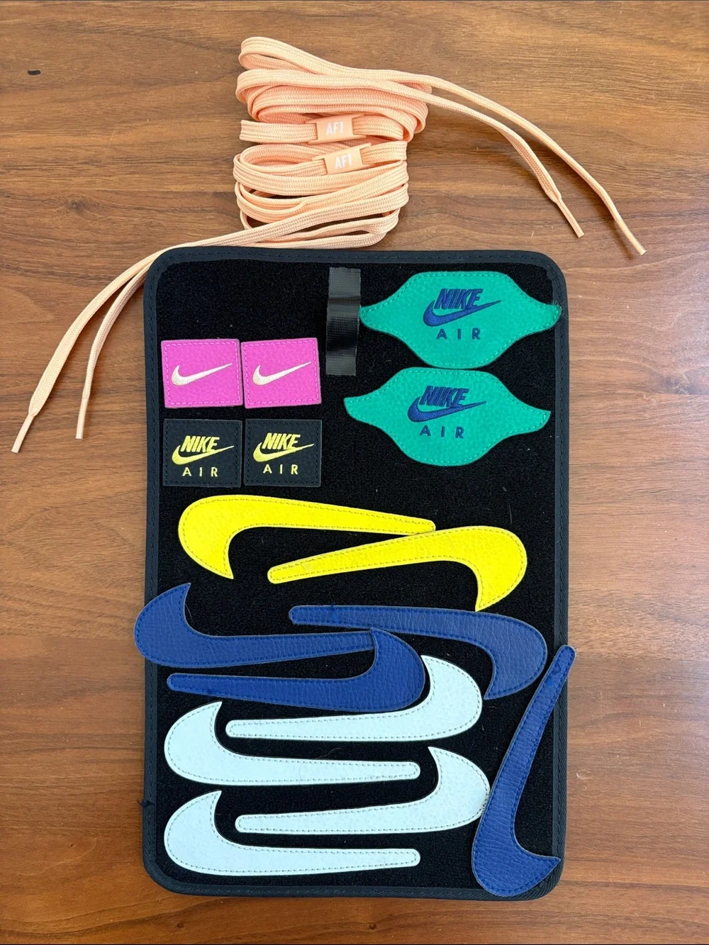 Nike Air Force 1 Velcro Swoosh Accessory Kit Laces Patches Replacement Set